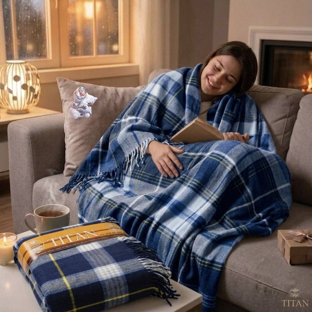 پتو مسافرتی مدل تیتان سایز 230 × 160 سانتی متر آبی