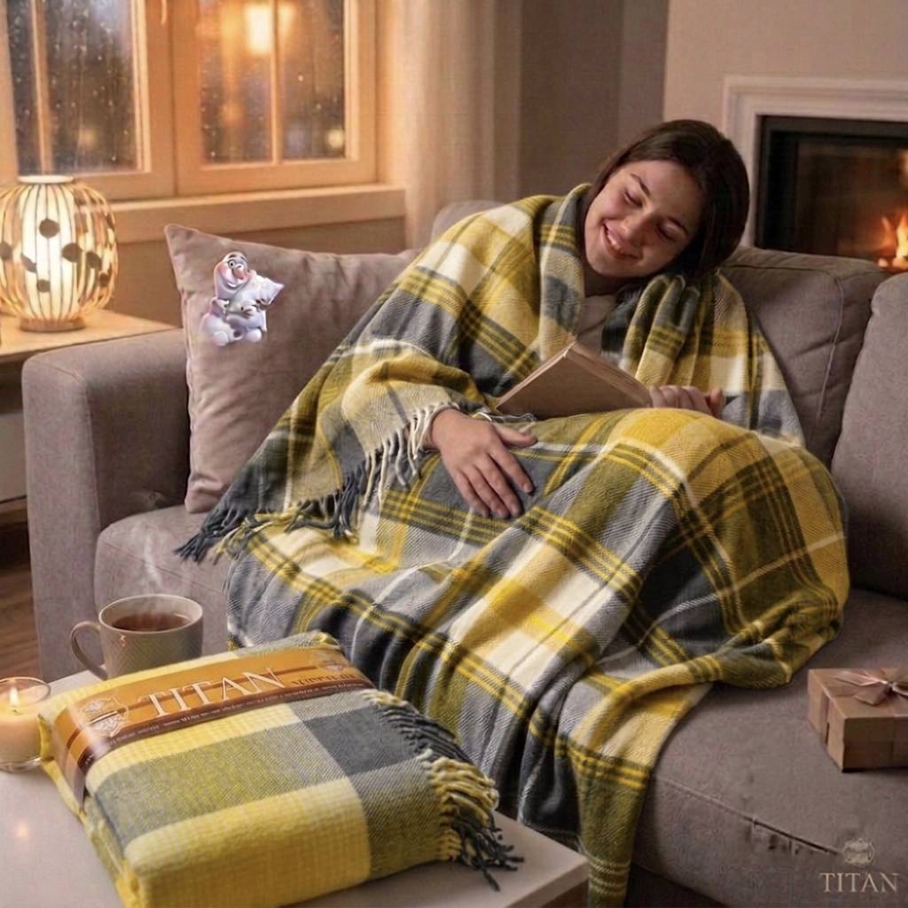 پتو مسافرتی مدل تیتان سایز 230 × 160 سانتی متر زرد