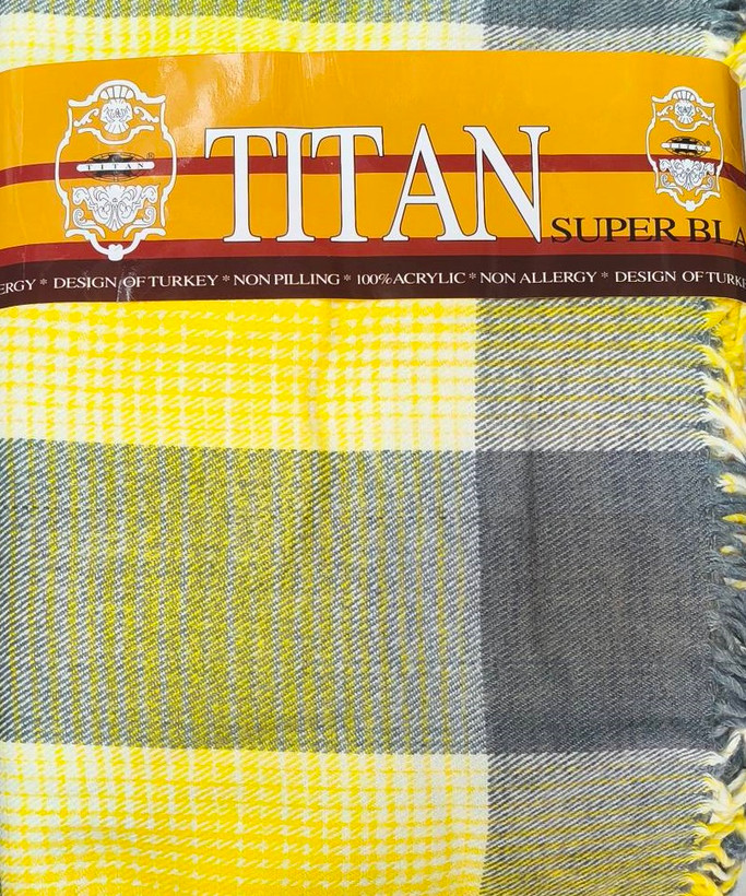 پتو مسافرتی مدل تیتان سایز 230 × 160 سانتی متر زرد